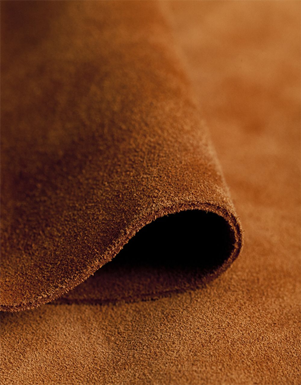 Tan coloured Jasperosso calf suede