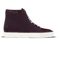 Montecosaro [W8] High-top in burgundy patent calf & kalamata suede