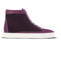 Montecosaro [W9] High-top in violet smooth Baltimora calf & kalamata suede