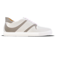 Macerata [W1] in white smooth Baltimora calf, white pebble grained calf & grey suede