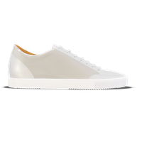 Altidona [W4] in white pebble grained calf, pearl grey smooth Baltimora calf & white alligator effect calf