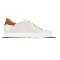 Fermo [W2] in white pebble grained calf & camel suede