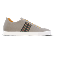 Recanati [W5] in grey suede with canvas stripe detailing