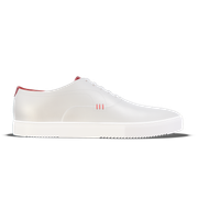 Morrovalle [W1] in white smooth Baltimora calf & ruby pebble grained calf