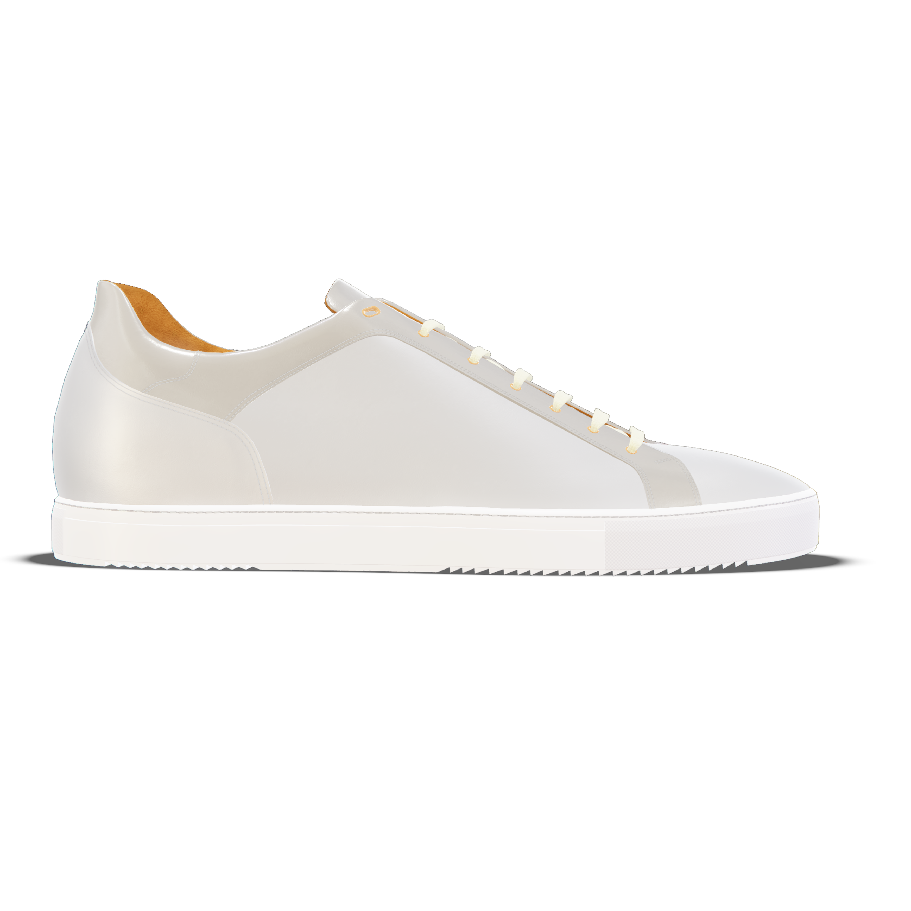Ponzano [W6] in white & pearl grey smooth Baltimora calf