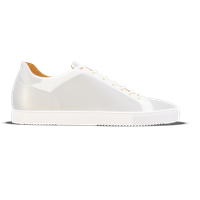 Ponzano [W8] in white pebble grained calf & smooth Baltimora with white patent calf