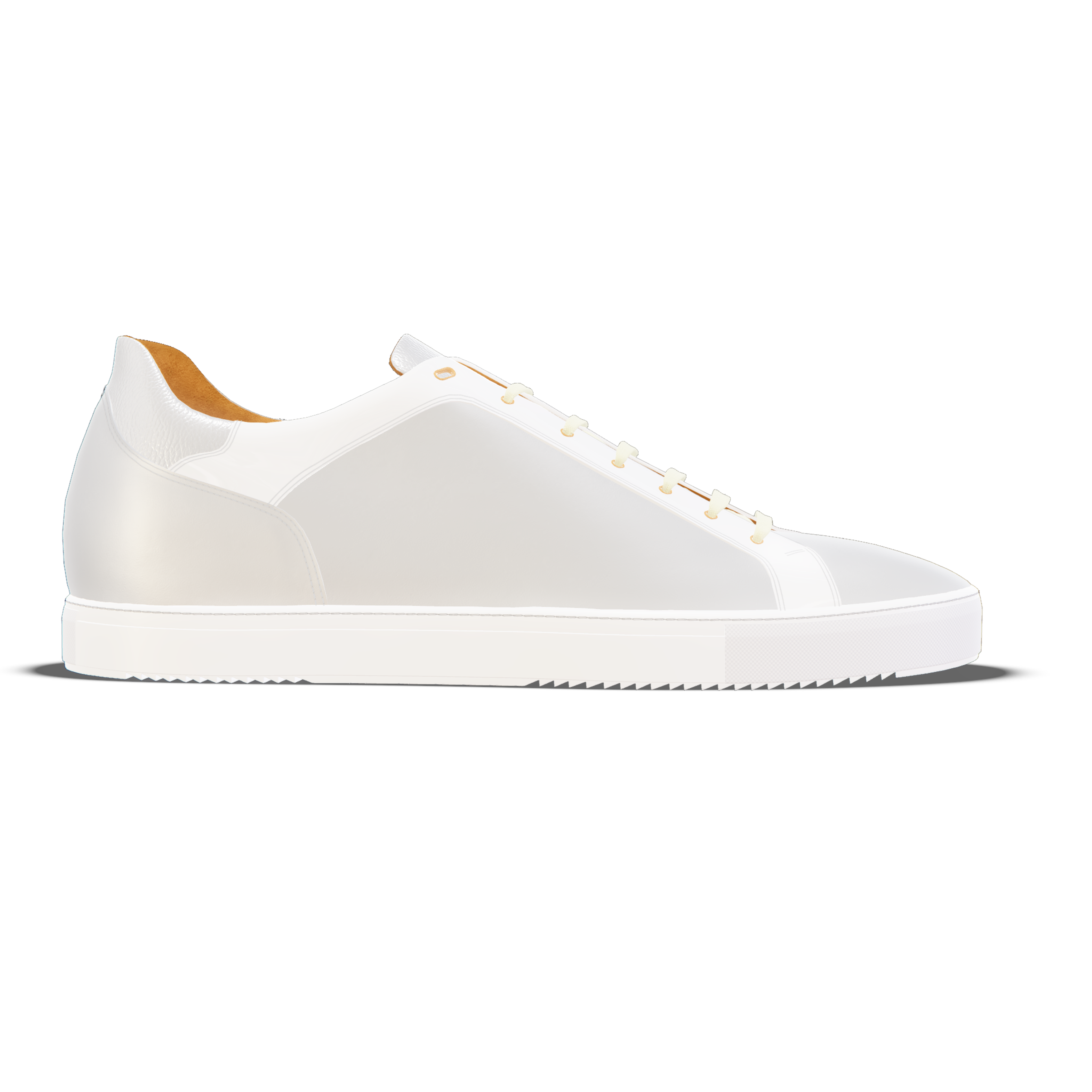 Ponzano [W8] in white pebble grained calf & smooth Baltimora with white patent calf