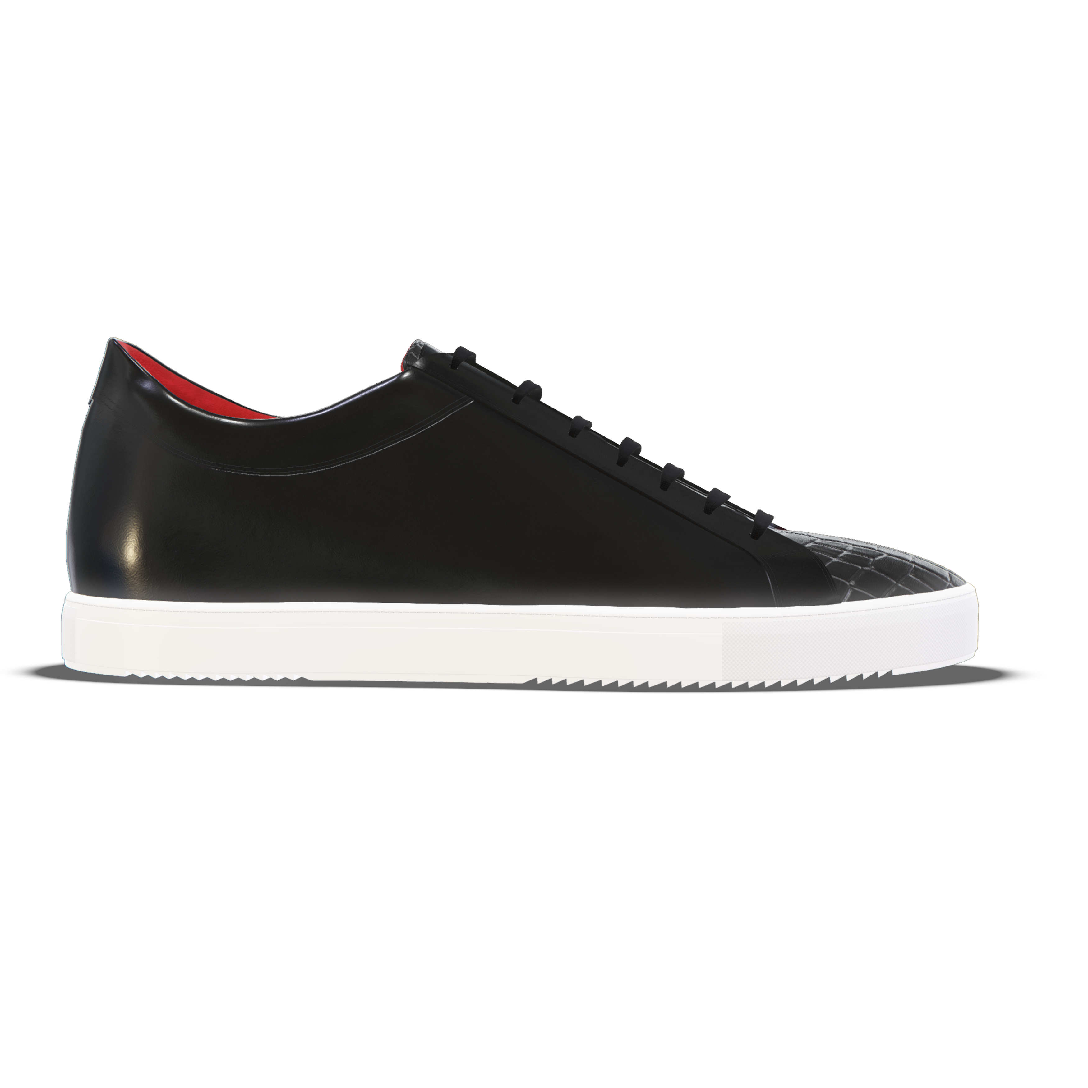 Porto [M7] in black smooth Baltimora calf & black alligator effect calf