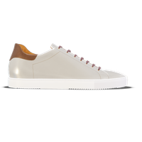Loreto [M3] in pearl grey smooth Baltimora calf & caramel pebble grained calf