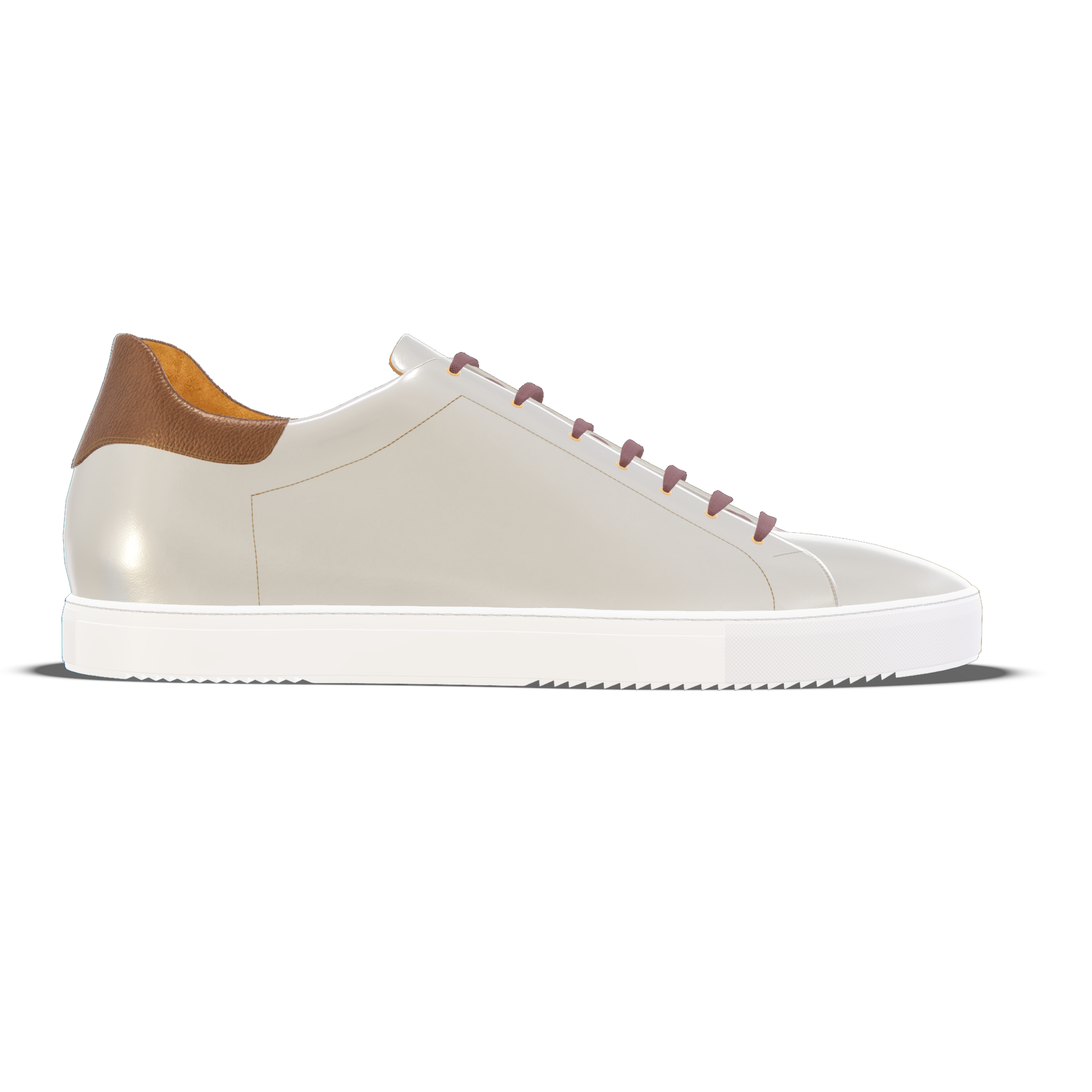 Loreto [M3] in pearl grey smooth Baltimora calf & caramel pebble grained calf