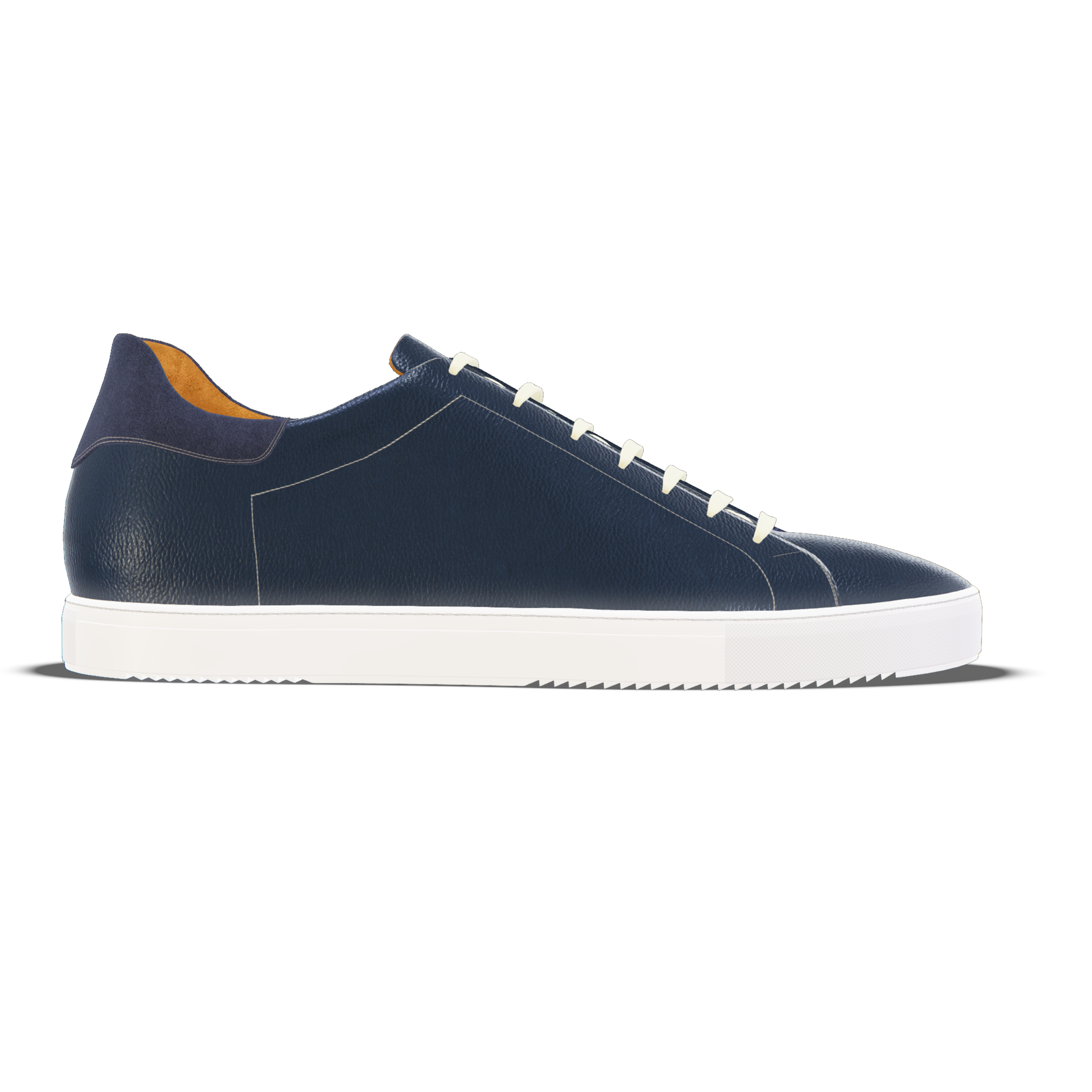 Loreto [M7] in navy blue pebble grained calf & navy blue suede