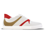 Macerata [W8] in white smooth Baltimora calf, white pebble grained calf, Rossi corsa & desert suede