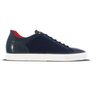 Ponzano [M12] in midnight blue smooth Baltimora calf, navy blue crocodile effect calf & navy blue suede