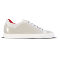 Ponzano [M13] in pearl grey smooth Baltimora calf & white pebble grained calf