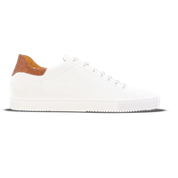 Loreto [W7] in white patent calf & tan alligator effect calf