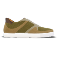 Macerata [W7] in olive green, desert & sand suede with chocolate pebble grained calf