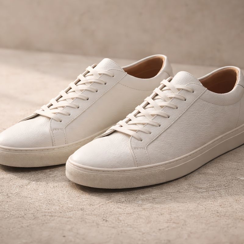 Jasperosso white mens designer sneakers