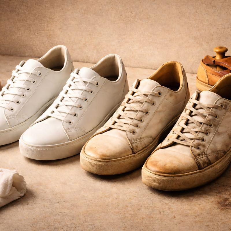 Jasperosso handmade leather sneakers in workshop setting.