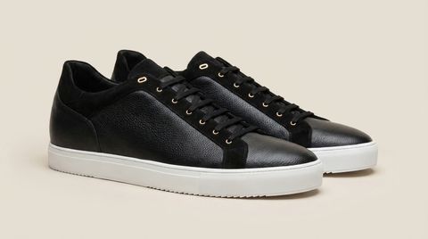 Ponzano [M14] in black pebble grained calf with black suede