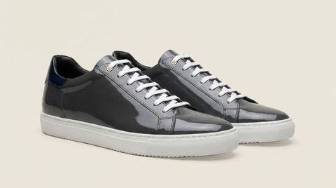 Loreto [M1] in graphite & navy blue patent calf