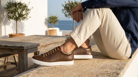 Porto [M3] in chocolate smooth Baltimora calf & chocolate pebble grained calf