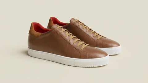 Fermo [M8] in caramel pebble grained calf & camel suede