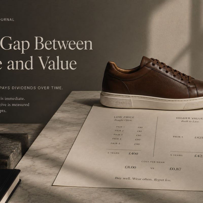 Jasperosso Sneaker for Journal entry: The gap between price and value.