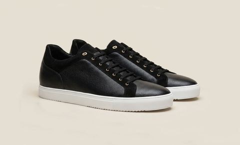 Ponzano [M14] in black pebble grained calf with black suede
