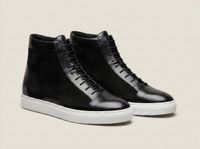Montecosaro [M] High-top in black smooth Baltimora calf & black suede