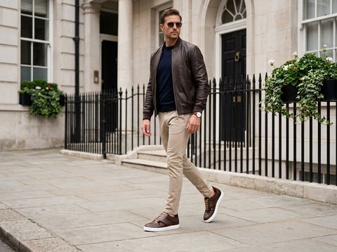 Macerata [M8] in chocolate pebble grained calf, smooth Baltimora calf & suede