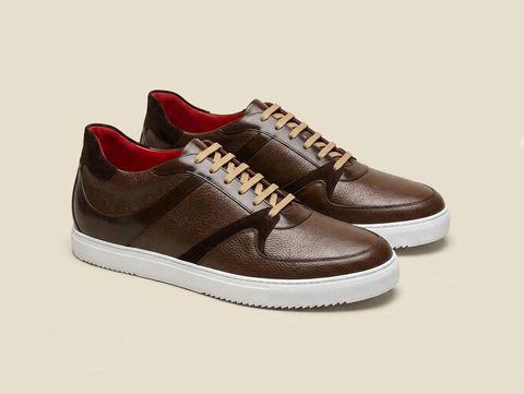 Macerata [M8] in chocolate pebble grained calf, smooth Baltimora calf & suede