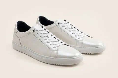 Ponzano [M] in white pebble grained calf