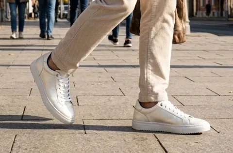 Ponzano [M] in white pebble grained calf