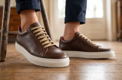Porto [M3] in chocolate smooth Baltimora calf & chocolate pebble grained calf